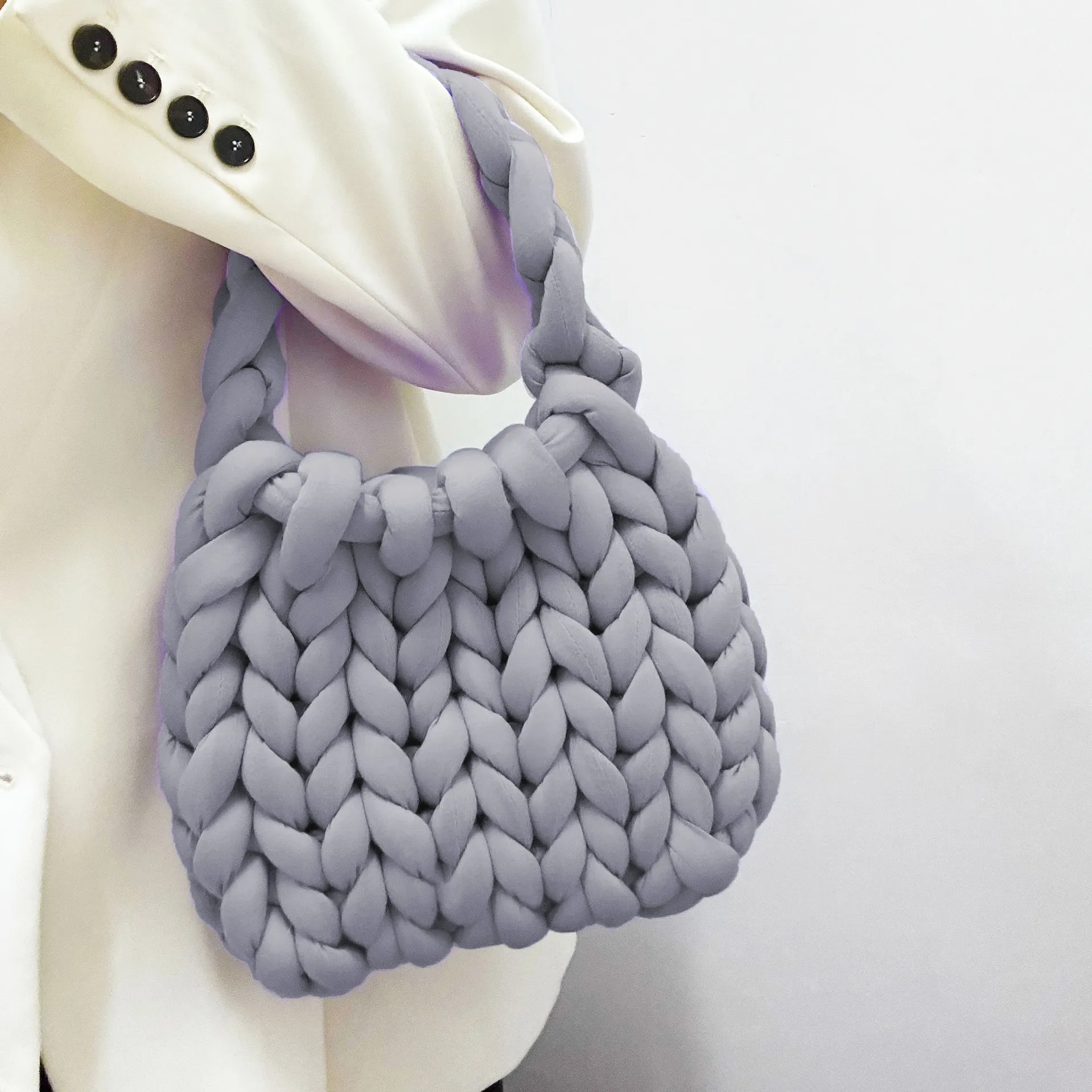 DIY Icelandic Yarn Bag Kit - Ultra Thick Hand Weaving Project 5