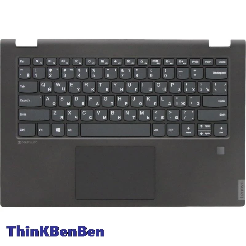 

RU Russian Keyboard Black PL Upper Case Palmrest Shell Cover FPR Hole For Lenovo Ideapad C340 Flex 14 API IWL IML 5CB0S17387