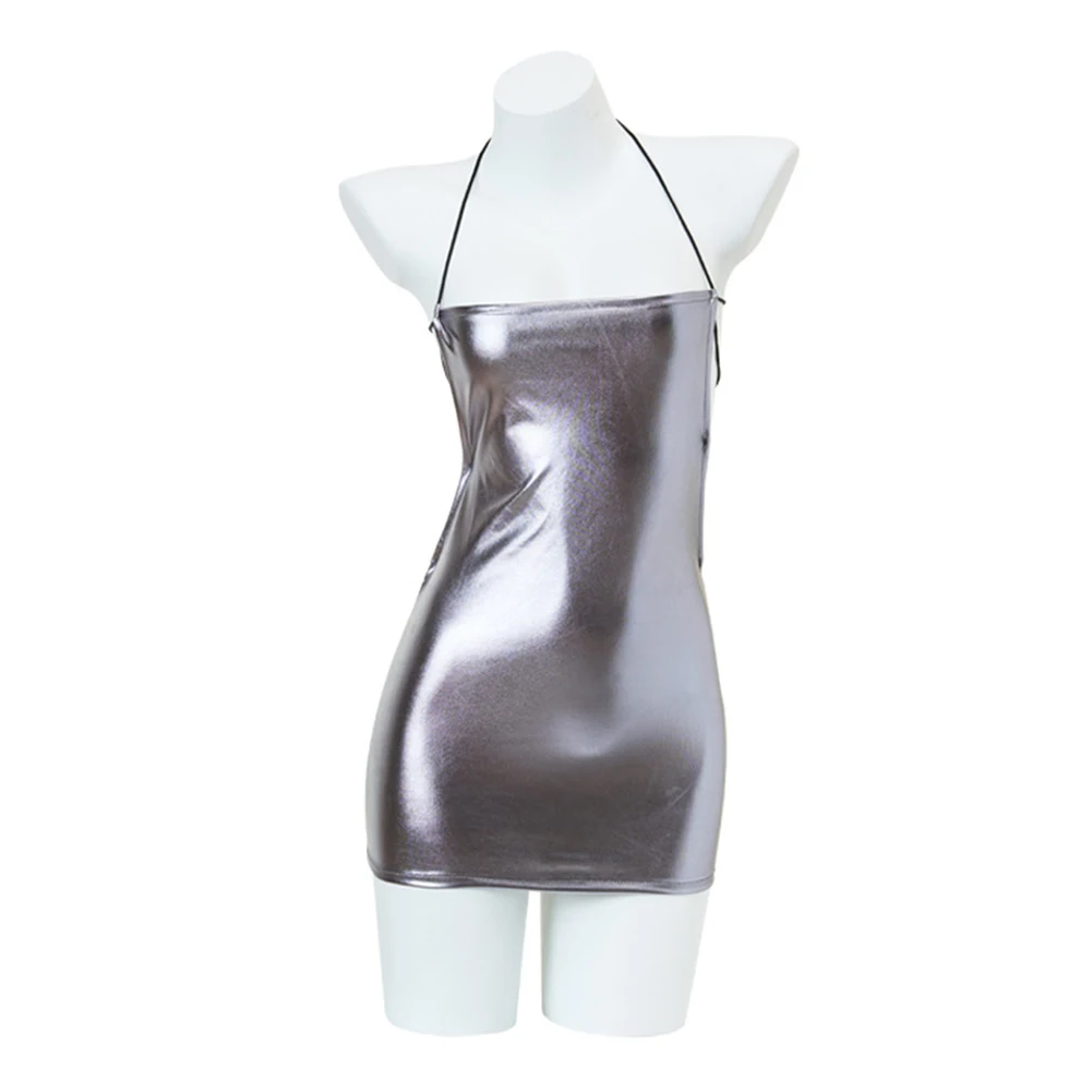 Sexy Women Nightdress Silver Reflective Nightclub Dress Shiny Slip Backless Short Dress Low Cut Tight Lingerie Erotic Sleepwear
Sexy Women Nightdress Silver Reflective Nightclub Dress Shiny Slip Backless Short Dress Low Cut Tight Lingerie Erotic Sleepwear