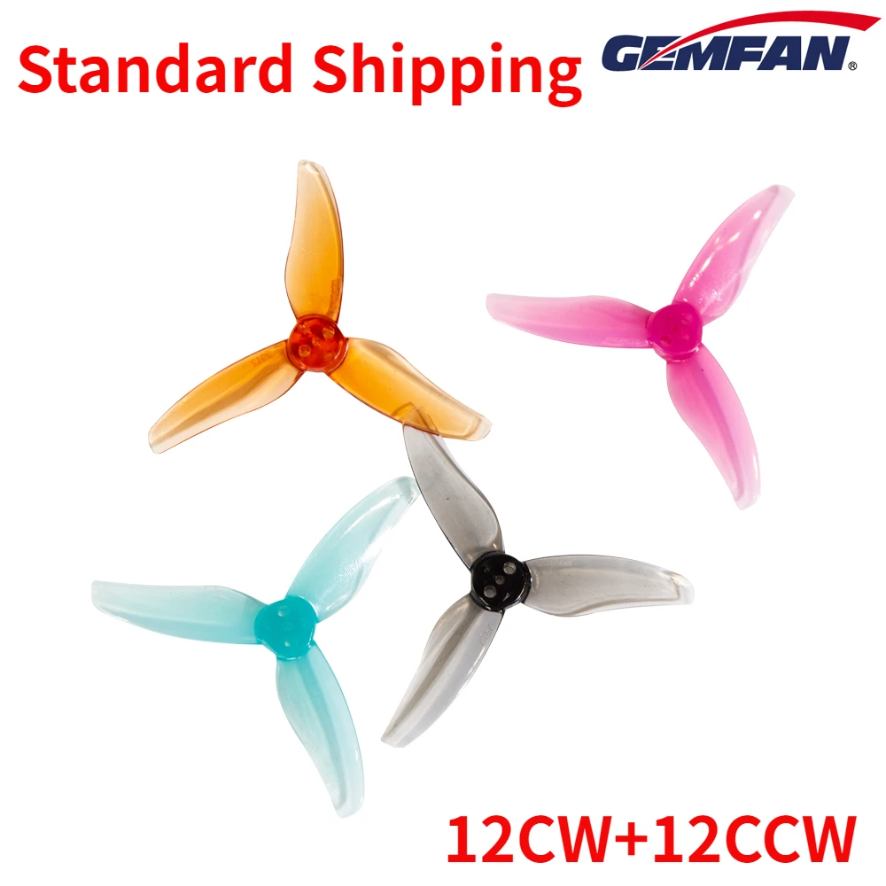 12Pairs(12CW+12CCW) Gemfan Hurricane 2512 2.5X1.2X3 3-Blade PC Propeller 1.5mm for RC FPV Freestyle 2.5inch Toothpick Drones
12Pairs(12CW+12CCW) Gemfan Hurricane 2512 2.5X1.2X3 3-Blade PC Propeller 1.5mm for RC FPV Freestyle 2.5inch Toothpick Drones