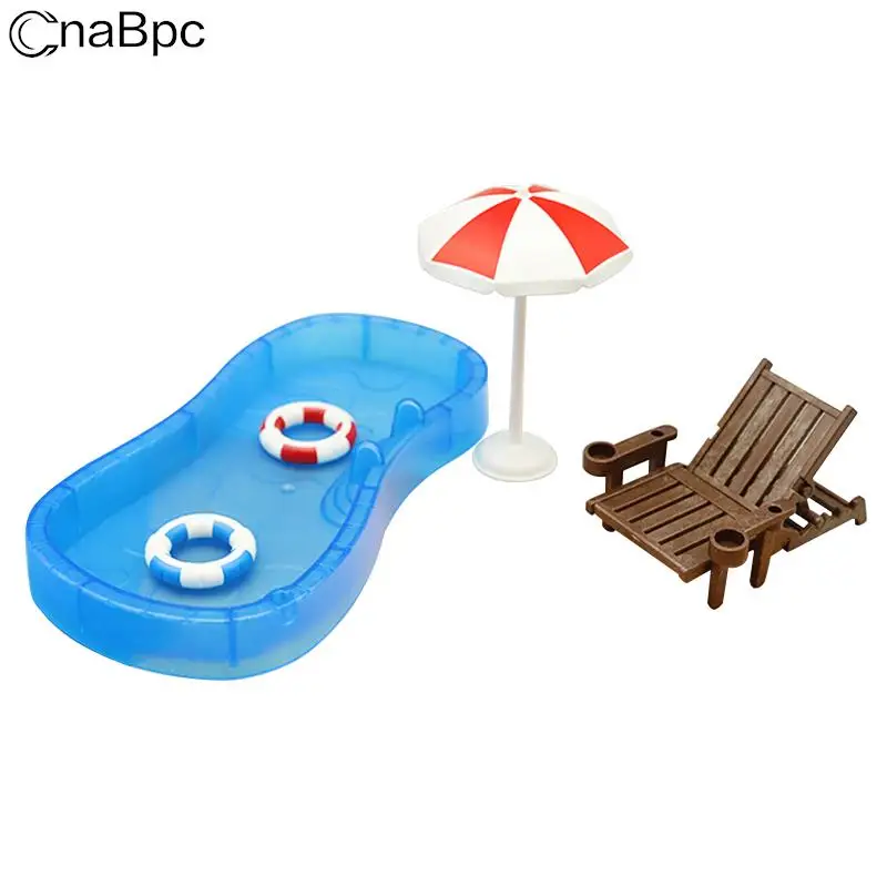 Dollhouse Miniature Pool Scene Ornament Mini Beach Chair Parasol Swimming Pool Model Doll House Accessories
Dollhouse Miniature Pool Scene Ornament Mini Beach Chair Parasol Swimming Pool Model Doll House Accessories