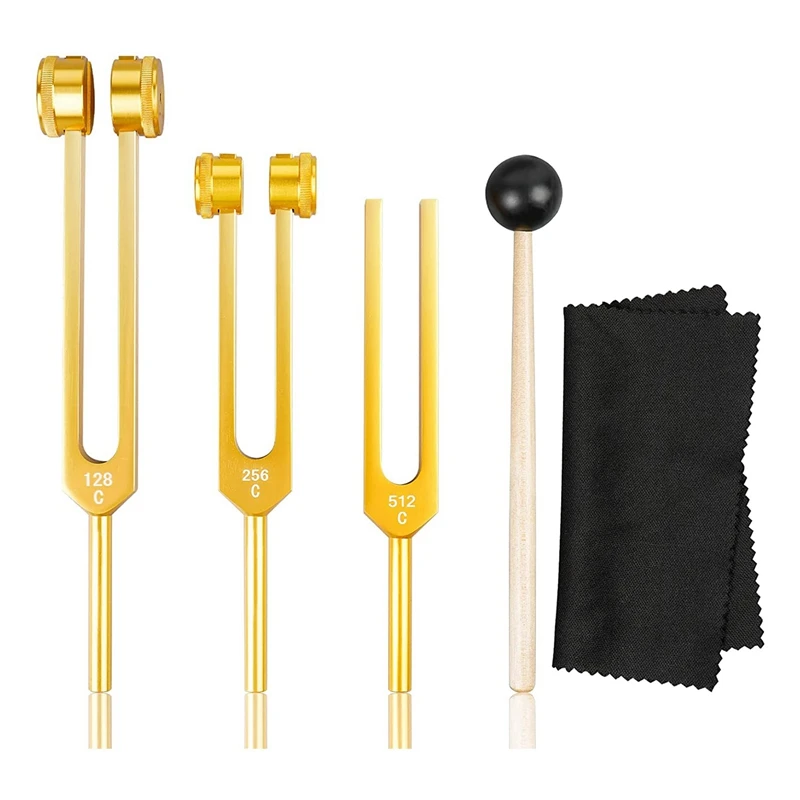 

6X Tuning Fork Set (128Hz, 256Hz, 512Hz) Tuning Forks For Healing Chakra For Healing, Sound Therapy, Reliever Stress
