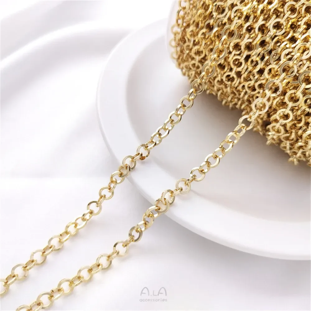 1m 14K Copper Wrapped True Gold Square Wire Circle Chain Handmade Circle DIY Bracelet Necklace Earring Jewelry Loose Chain
1m 14K Copper Wrapped True Gold Square Wire Circle Chain Handmade Circle DIY Bracelet Necklace Earring Jewelry Loose Chain