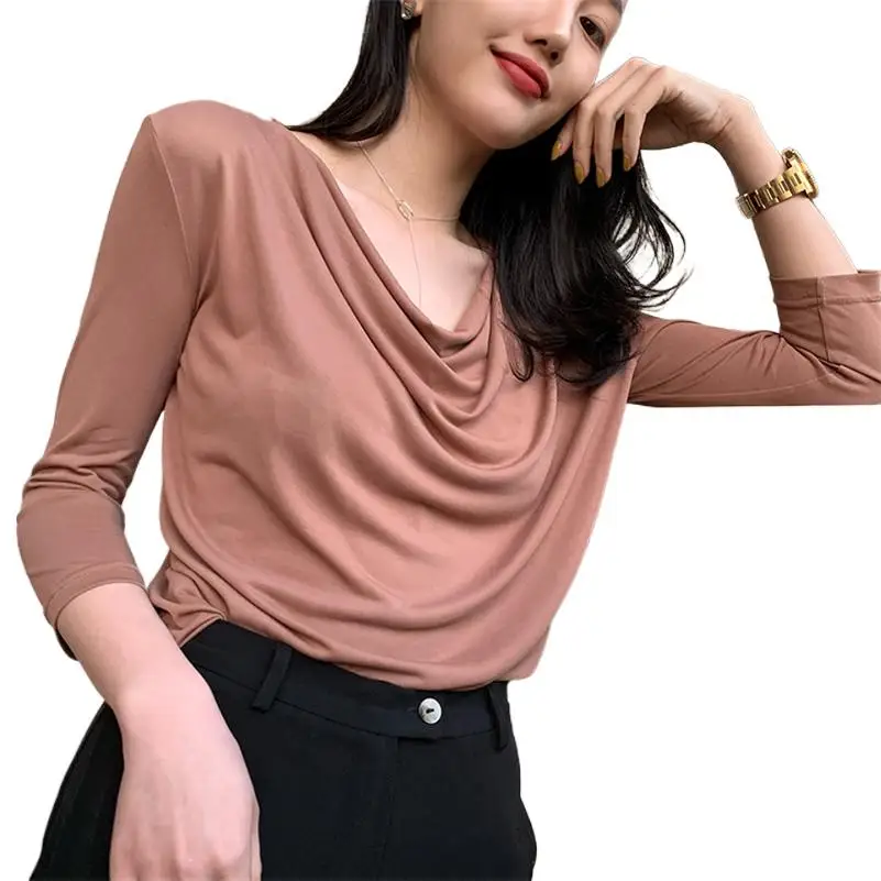 New Autumn Three Quarter Sleeves Casual Cotton Blouse Women Elegant Slim Shirt Fashion Streetwear Tops 11 Colors
New Autumn Three Quarter Sleeves Casual Cotton Blouse Women Elegant Slim Shirt Fashion Streetwear Tops 11 Colors