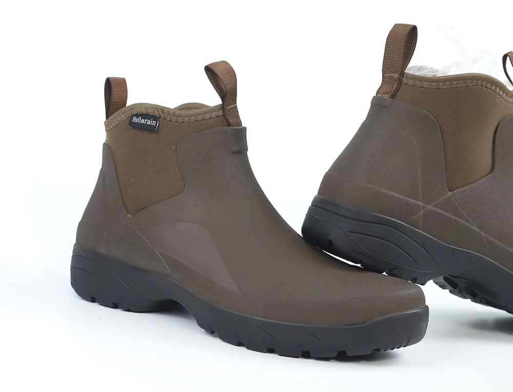 High-End ort Rubber Rain Boots for Men Waterproof Non-Slip Comfortable Fiing Outdoor Boots Car Wa oes No Foot Odor