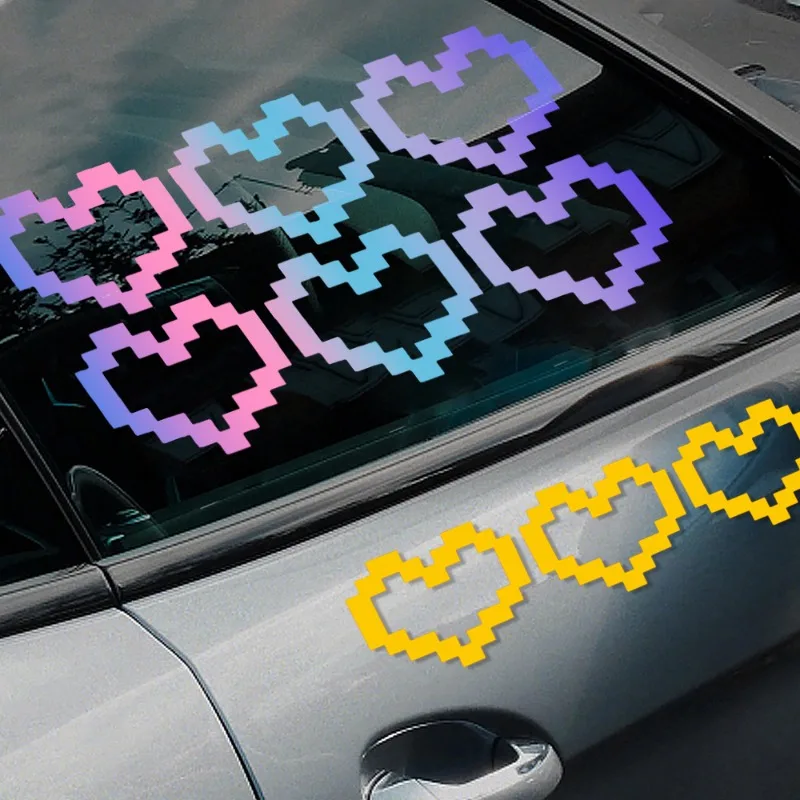 

Mosaic Love Car Stickers For Car Window Decor Waterproof Heart Sticker For Car / Laptop / Window / Motorcycle Vinyl Decal