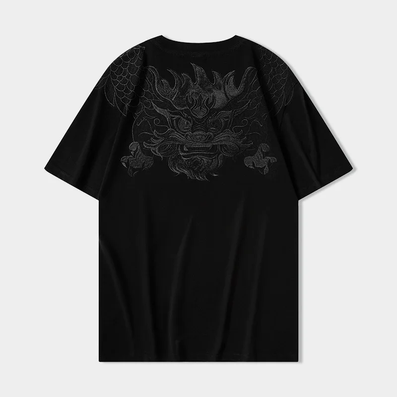 Black White Embroidery T Shirt For Men Short Sleeve Dragon Loose Summer Quality 100%Cotton O-Neck Casual Oversized 3XL Camisetas
Black White Embroidery T Shirt For Men Short Sleeve Dragon Loose Summer Quality 100%Cotton O-Neck Casual Oversized 3XL Camisetas