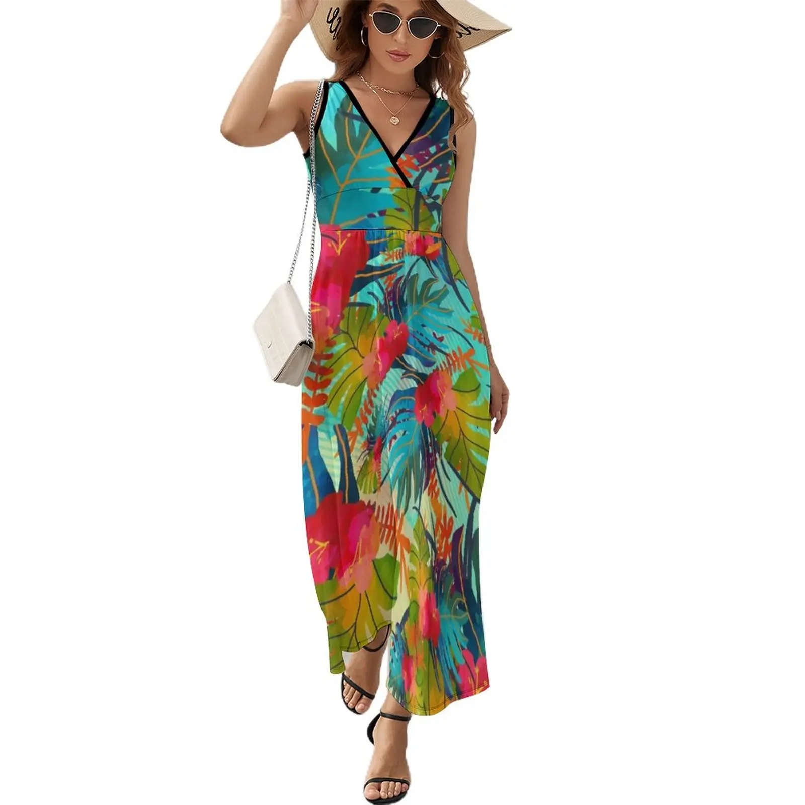 Bright Tropical Floral Print B Sleeveless Dress dress dresses elegant dresses for women women evening dress
Bright Tropical Floral Print B Sleeveless Dress dress dresses elegant dresses for women women evening dress