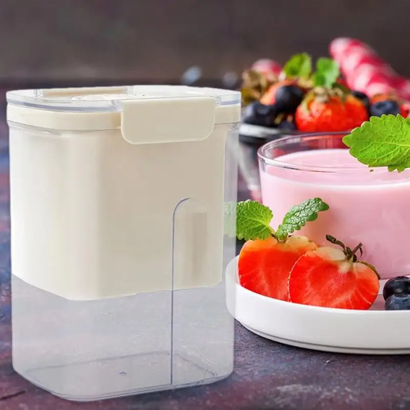 

Yogurt Strainer Food-grade Fine Mesh Yogurt Maker Strainer with Timer & Lid Reusable Milk Filters Leakproof design kitchen tools