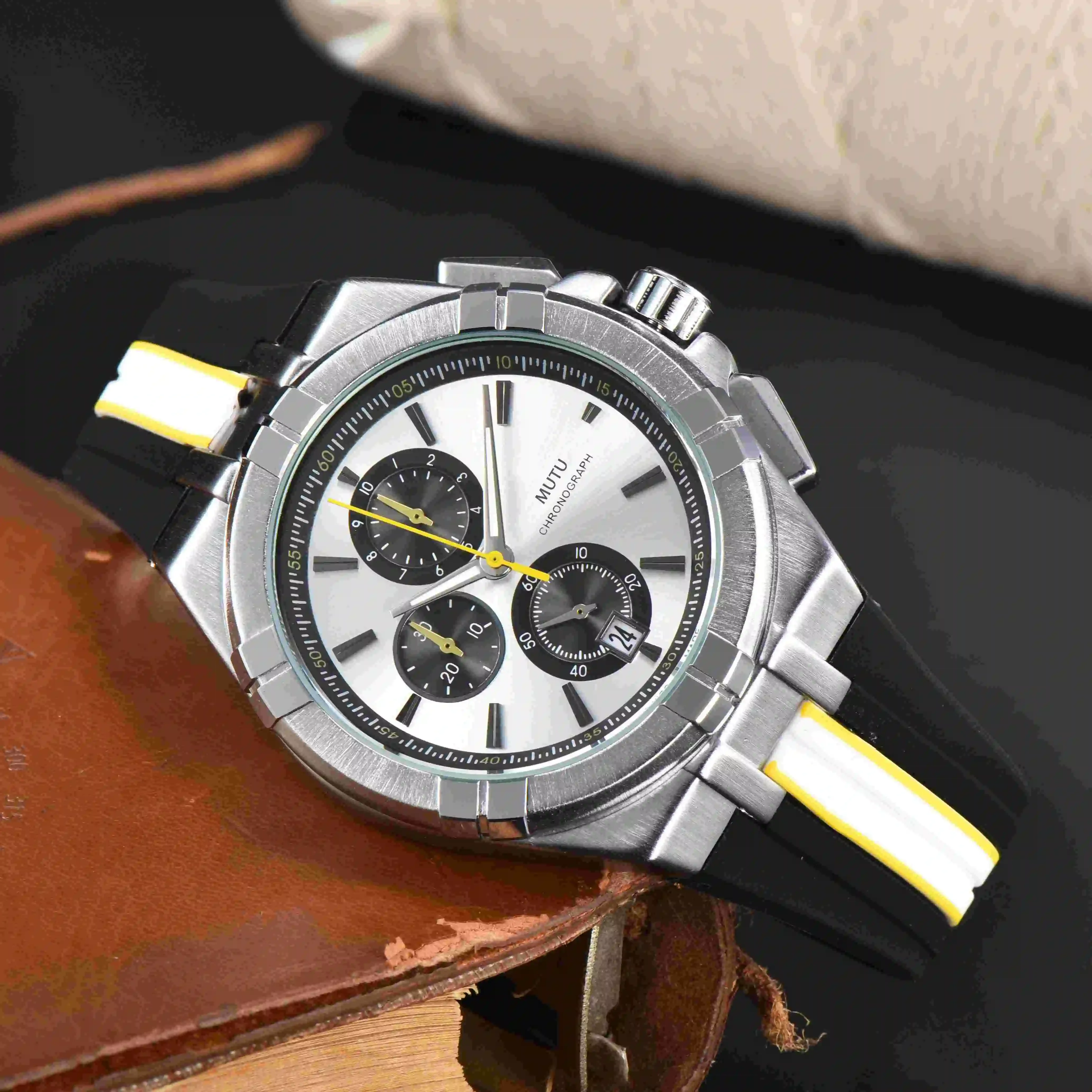 

Top Sale Original Brand Watches for Men Luxury Quartz Chronograph 43MM Red Sport Male Wristwatch AAA Clocks Relogio Masculino