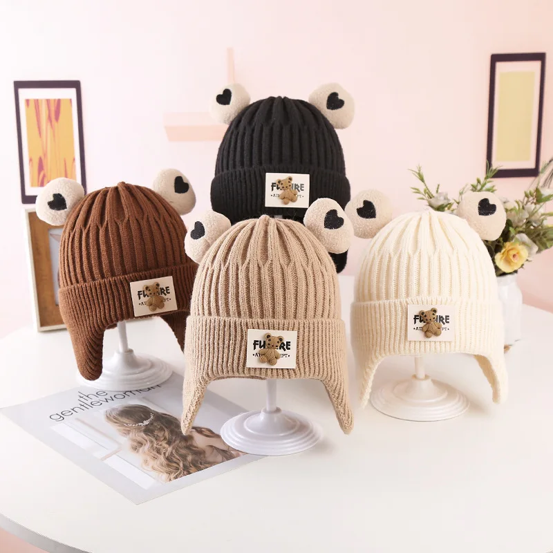 Baby Hat Autumn Winter Thickened Warm Ear Protection Knitted Hats For Girls Boys Children Cute Cartoon Frog Cold Proof Beanies
Baby Hat Autumn Winter Thickened Warm Ear Protection Knitted Hats For Girls Boys Children Cute Cartoon Frog Cold Proof Beanies