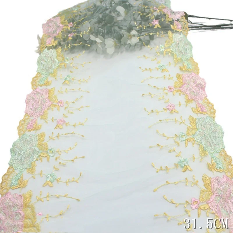 14Yards Bilateral Embroideried Lace Trim Lingerie Skirt Hem Underwear Sewing Craft DIY Apparel Fabrics Lace 31cm Wide
14Yards Bilateral Embroideried Lace Trim Lingerie Skirt Hem Underwear Sewing Craft DIY Apparel Fabrics Lace 31cm Wide