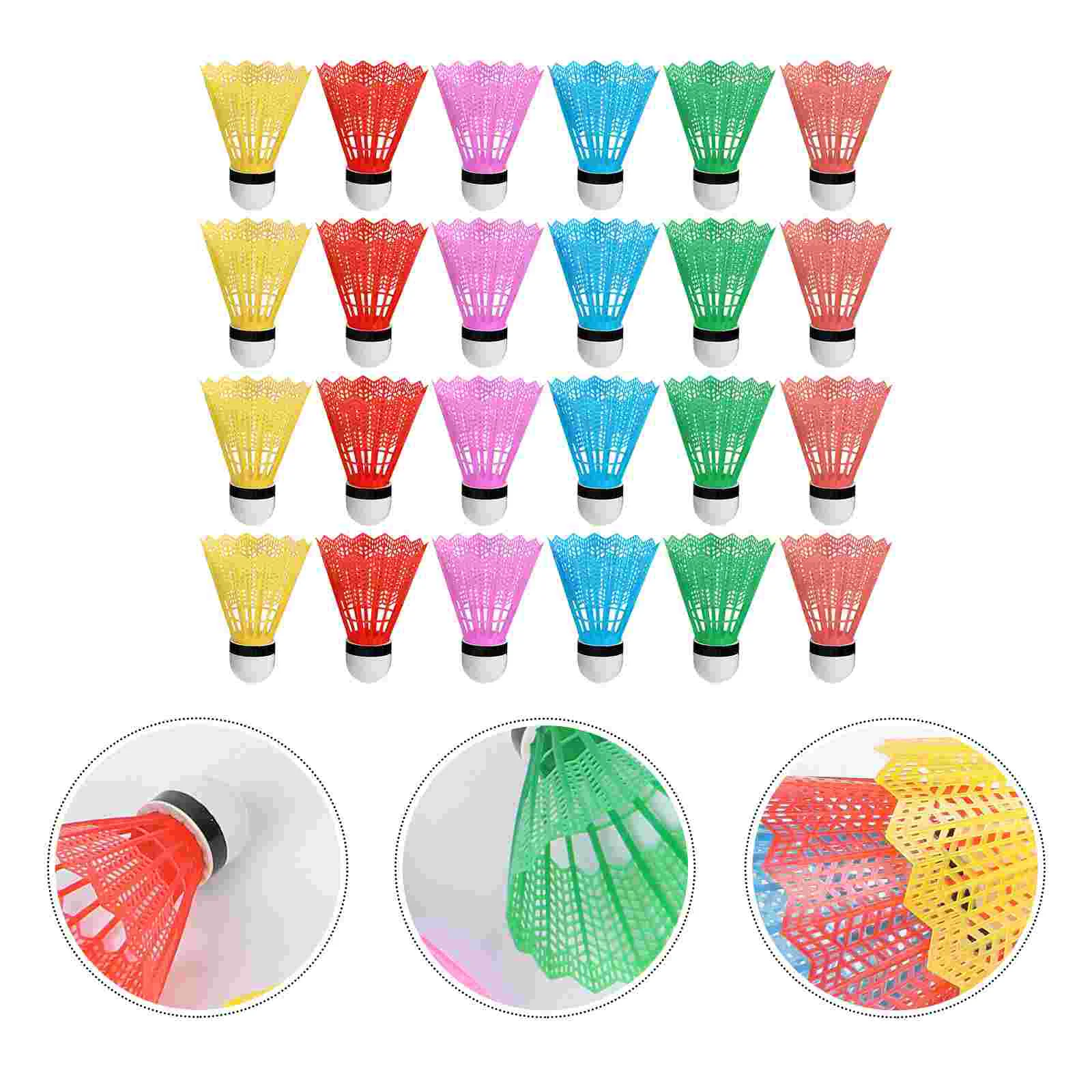 

Toddmomy Nylon Badminton Shuttlecocks Birdies Colorful Balls Plastic Training Adult Exercise Accessories Random Color