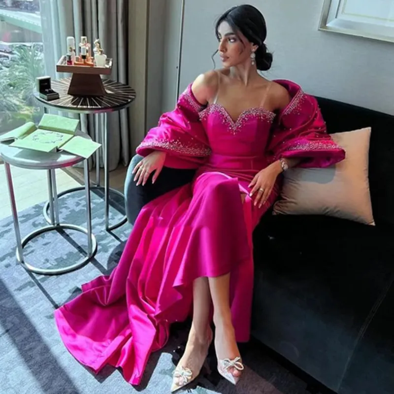 Aleeshuo Luxury Satin Prom Dresses Mermaid Arabic Women Off The Shoulder Evening Gowns Beaded Formal Party Dress Floor Length
Aleeshuo Luxury Satin Prom Dresses Mermaid Arabic Women Off The Shoulder Evening Gowns Beaded Formal Party Dress Floor Length
