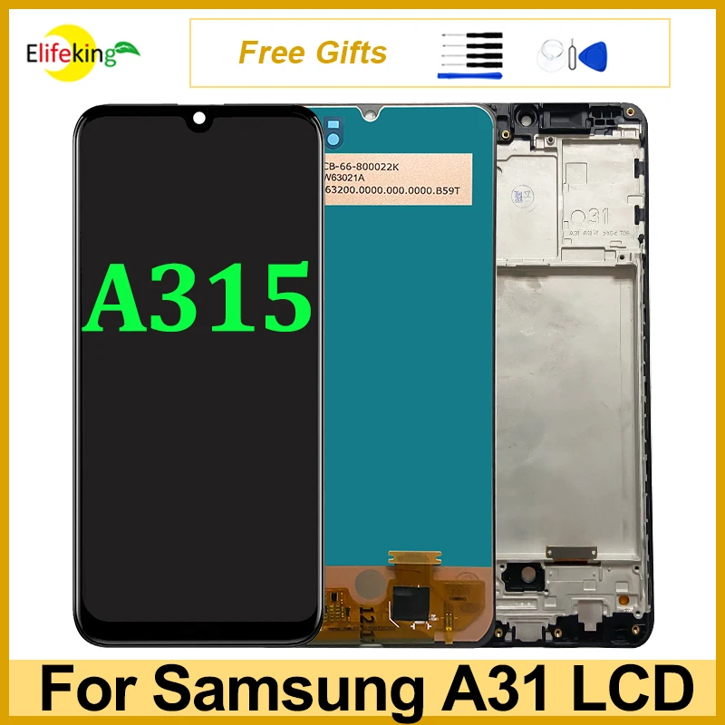 6.4'' LCD For Samsung Galaxy A31 A315 Display Touch Screen With Frame Digitizer Assembly For Samsung SM-A315F A315F/DS A315G
6.4'' LCD For Samsung Galaxy A31 A315 Display Touch Screen With Frame Digitizer Assembly For Samsung SM-A315F A315F/DS A315G