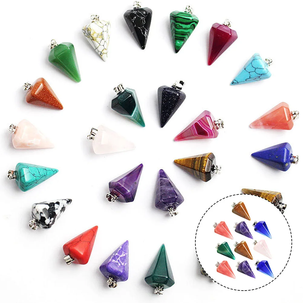 Reiki Meditation Gemstone Cone Crystal Pendant Friendship Necklace Jewelry Making Pendants
Reiki Meditation Gemstone Cone Crystal Pendant Friendship Necklace Jewelry Making Pendants