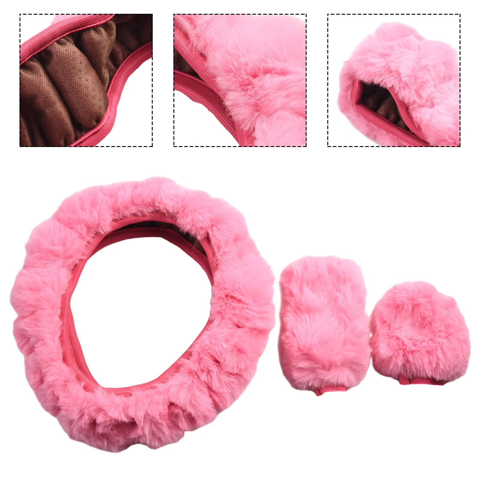 3 Pcs Car Winter Steering Wheel Covers Fur Fluffy Thick Steering Wheel Covers Soft Faux Wool Automobiles Interior Accessories
3 Pcs Car Winter Steering Wheel Covers Fur Fluffy Thick Steering Wheel Covers Soft Faux Wool Automobiles Interior Accessories