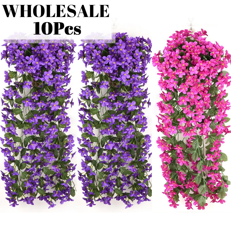 Wholesale 10pc 85CM Violet Artificial Flowers Vine Wedding Party Decoration Wall Hanging Garland Home Garden Decor Fake Flower
Wholesale 10pc 85CM Violet Artificial Flowers Vine Wedding Party Decoration Wall Hanging Garland Home Garden Decor Fake Flower