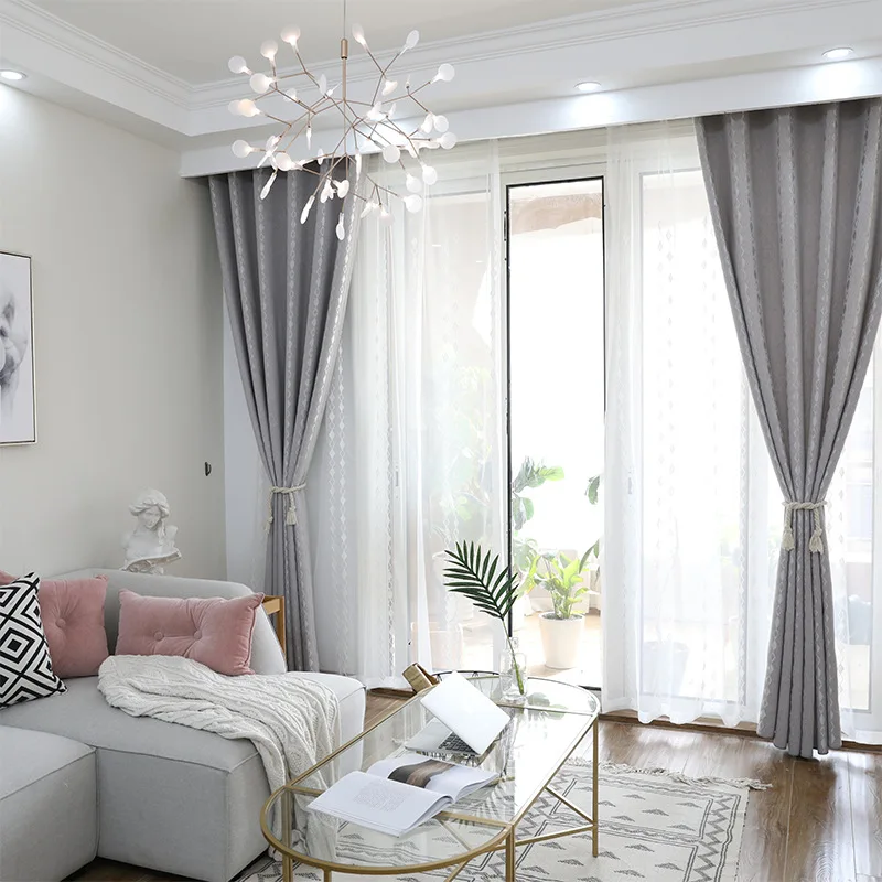 Curtain for living dining room bedroom Fresh rhombic jacquard modern simple thickened blackout curtains custom Included Window
Curtain for living dining room bedroom Fresh rhombic jacquard modern simple thickened blackout curtains custom Included Window