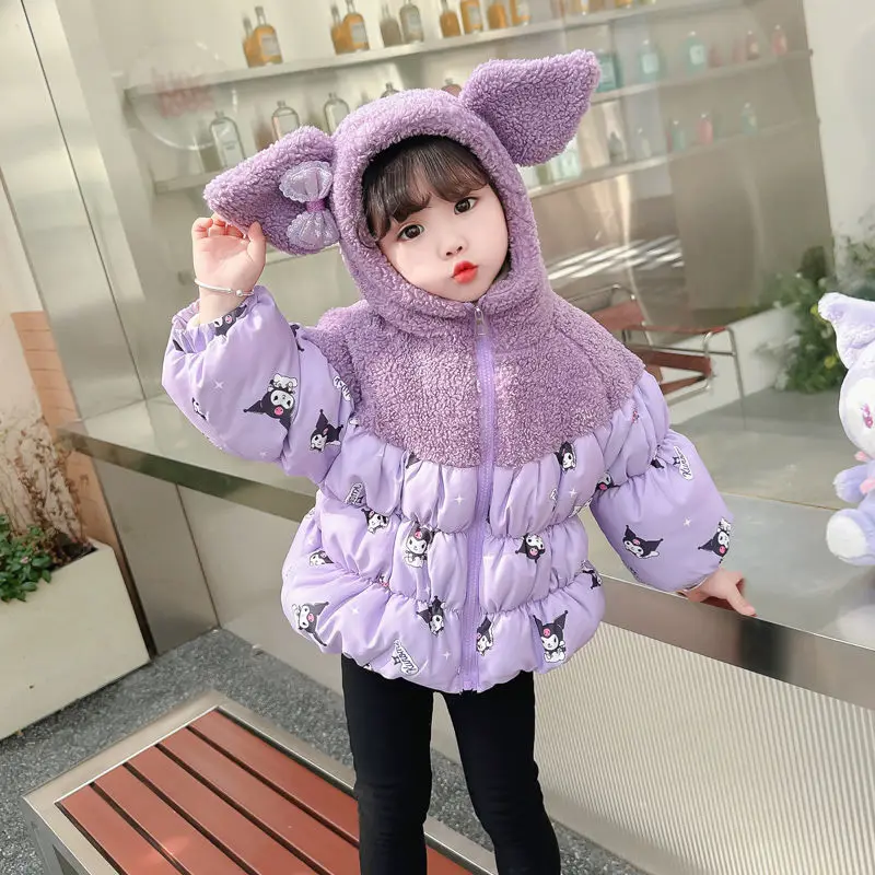 Куртка с сердечками для девочки Kuromi Sanrio, кавайное аниме пальто с хлопковой подкладкой, детская теплая утепленная куртка с милым мультяшным рисунком, детская одежда, детские игрушки
Куртка с сердечками для девочки Kuromi Sanrio, кавайное аниме пальто с хлопковой подкладкой, детская теплая утепленная куртка с милым мультяшным рисунком, детская одежда, детские игрушки