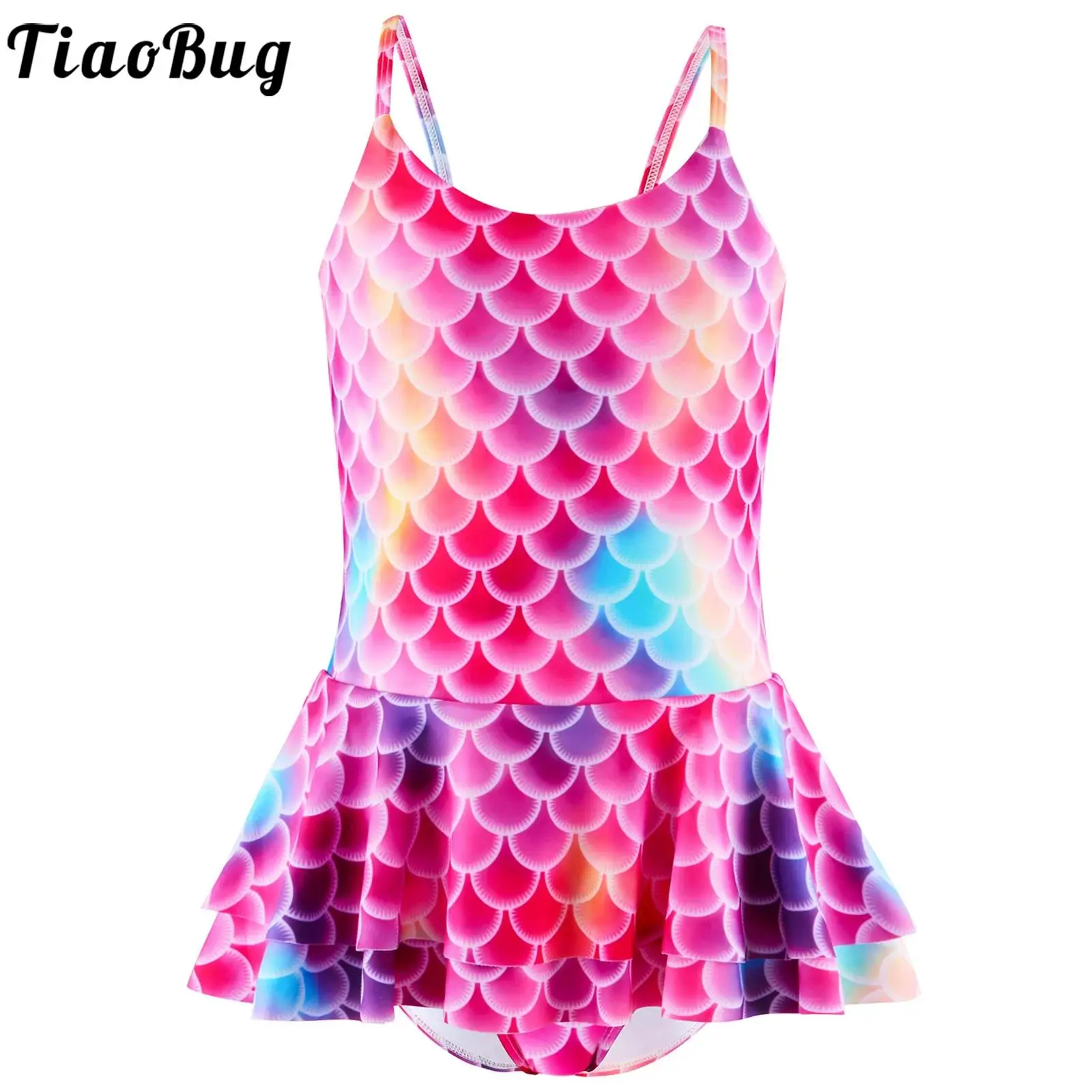 TiaoBug One-piece Kids Girls 4 to 14 Years Print Mermaid Swimsuit Sleeveless Tiered Skirt Leotard Swimwear Beach Bathing Suit
TiaoBug One-piece Kids Girls 4 to 14 Years Print Mermaid Swimsuit Sleeveless Tiered Skirt Leotard Swimwear Beach Bathing Suit