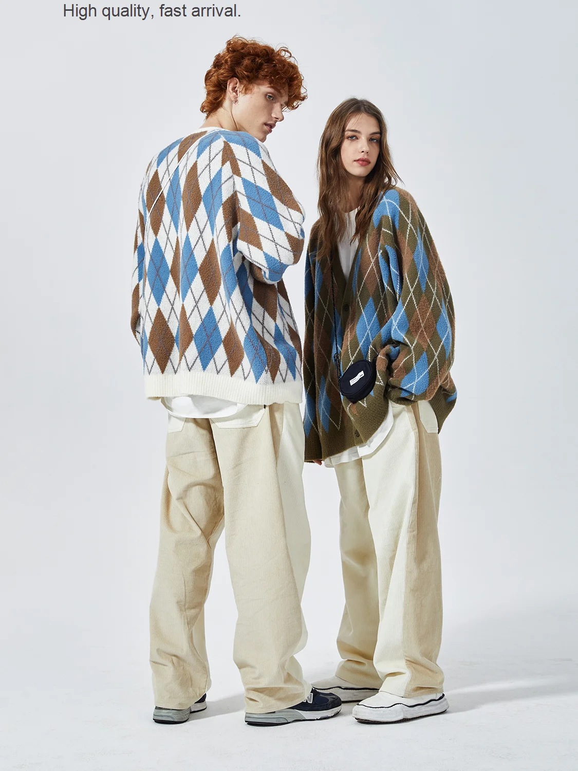 Brand Diamond PSO Plaid Couple Sweater Male V-neck Sweater Cardigan Coat knit sweater vest woman
Brand Diamond PSO Plaid Couple Sweater Male V-neck Sweater Cardigan Coat knit sweater vest woman