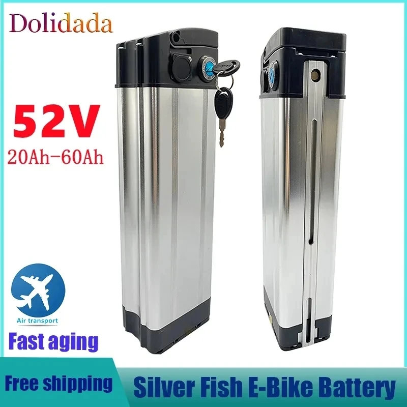 52V 20ah 30ah 40ah 50ah 60ah silverfish electric bicycle battery 52V lithium battery with aluminum case anti-theft lock
52V 20ah 30ah 40ah 50ah 60ah silverfish electric bicycle battery 52V lithium battery with aluminum case anti-theft lock