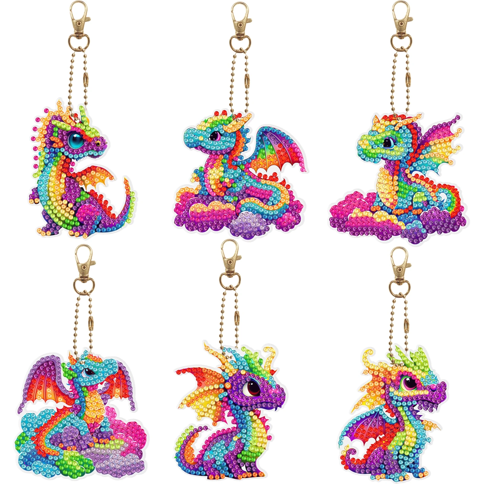 DIY Diamond Drawing Keychain Cartoon Animal Keychain Diamond Painted by Digital Drawing Children's Toy Mosaic Embroidery Art
DIY Diamond Drawing Keychain Cartoon Animal Keychain Diamond Painted by Digital Drawing Children's Toy Mosaic Embroidery Art