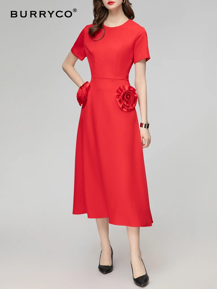 BURRYCO 2024 Summer Women's New Original Design 3D Rose Pocket Waist Wrap Dress
BURRYCO 2024 Summer Women's New Original Design 3D Rose Pocket Waist Wrap Dress