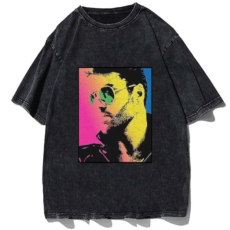 

Модные футболки George футболка с Майклом для мужчин и женщин, уличная одежда в стиле хип-хоп, оверсайз, качественные хлопковые футболки с коротким рукавом