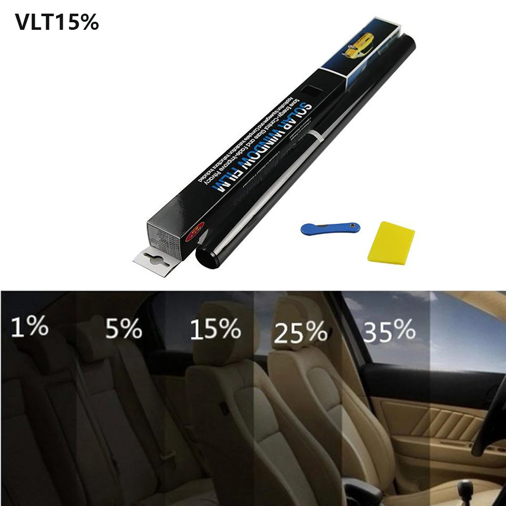 300x50CM Car Window Tint Film Black Roll 15% VLT Sunshade Tinting Film Auto Glass Solar UV Protector Sticker Films
300x50CM Car Window Tint Film Black Roll 15% VLT Sunshade Tinting Film Auto Glass Solar UV Protector Sticker Films