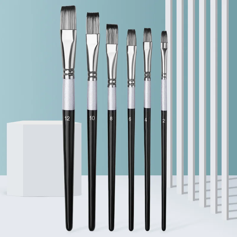 6Pcs Professional Nylon Hair Oil Painting Brush Set Watercolor Paint Brush Pen For Student Acrylic DIY Oil Artist Painting Pen
6Pcs Professional Nylon Hair Oil Painting Brush Set Watercolor Paint Brush Pen For Student Acrylic DIY Oil Artist Painting Pen