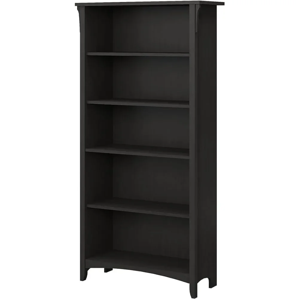 Salinas Tall 5 Shelf Bookcase in Vintage Black | Distressed Style Modern Farmhouse Bookshelf for Living Room and Home Office
Salinas Tall 5 Shelf Bookcase in Vintage Black | Distressed Style Modern Farmhouse Bookshelf for Living Room and Home Office