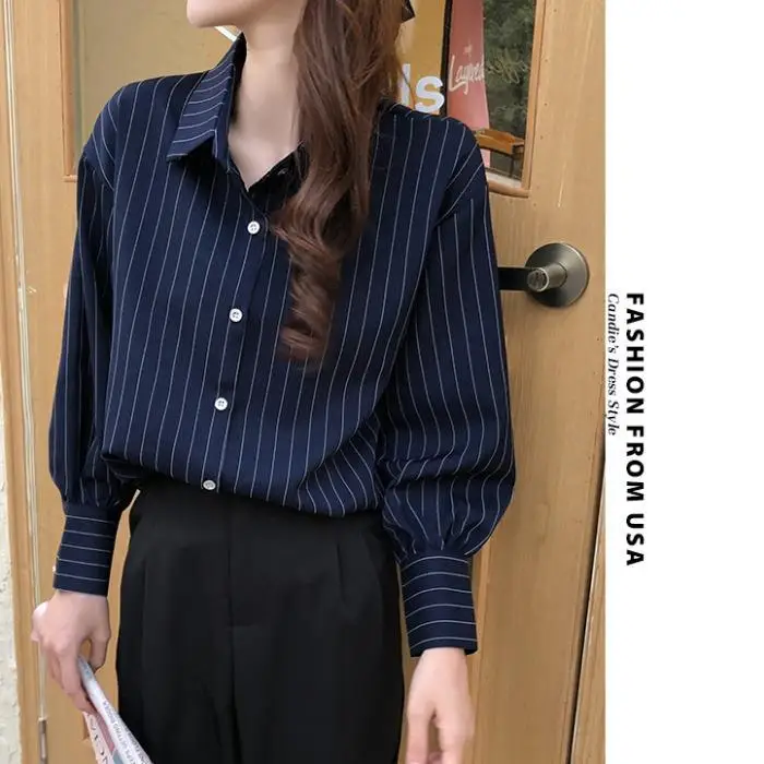2024 Spring Autumn Women Fashion Long Sleeve Loose Blouses Female Striped Casual Shirt Ladies Turn Down Collar Shirts J288
2024 Spring Autumn Women Fashion Long Sleeve Loose Blouses Female Striped Casual Shirt Ladies Turn Down Collar Shirts J288