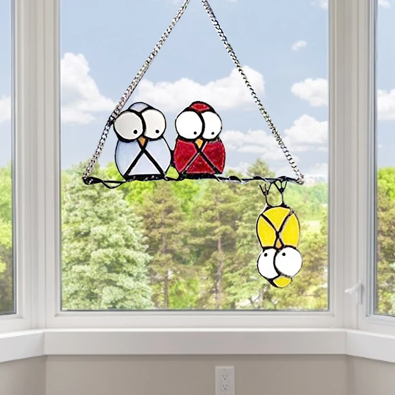 Bird Species Stained Pendant Window Hanging Suncatcher Acrylic Birds Hanging Decoration Crafts Stained Window Panels
Bird Species Stained Pendant Window Hanging Suncatcher Acrylic Birds Hanging Decoration Crafts Stained Window Panels