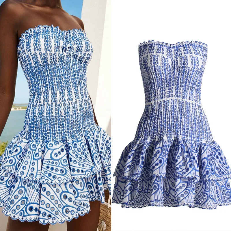 Cut Out Layered Hem Sexy Dress for Women Strapless Sleeveless Off Shoulder High Waist Mini Dresses Female Clothing Vestidos Hot
Cut Out Layered Hem Sexy Dress for Women Strapless Sleeveless Off Shoulder High Waist Mini Dresses Female Clothing Vestidos Hot