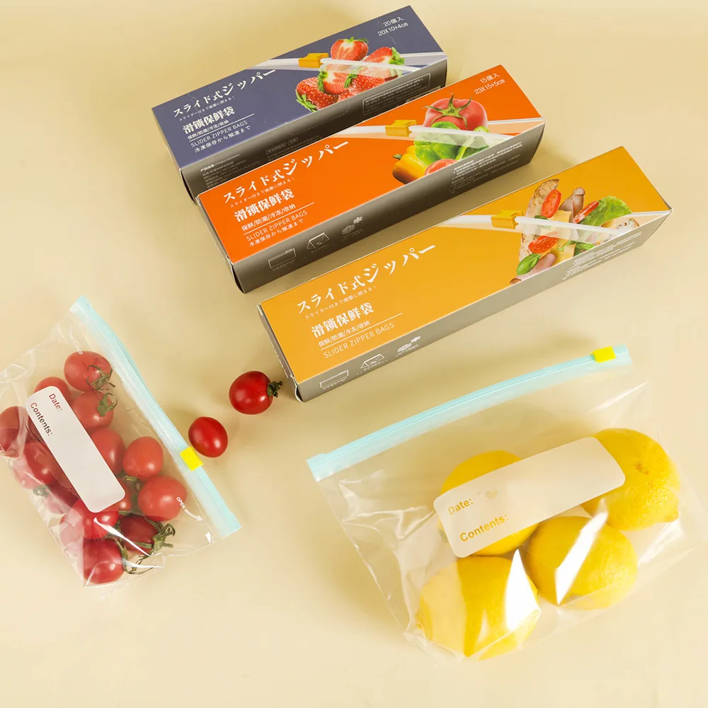 Slider Freezer Storage Bags Food Storage Bag with Stand-Up Bottom Kitchen Food Bags Easy to Fill Kitchen Organization Tools
Slider Freezer Storage Bags Food Storage Bag with Stand-Up Bottom Kitchen Food Bags Easy to Fill Kitchen Organization Tools