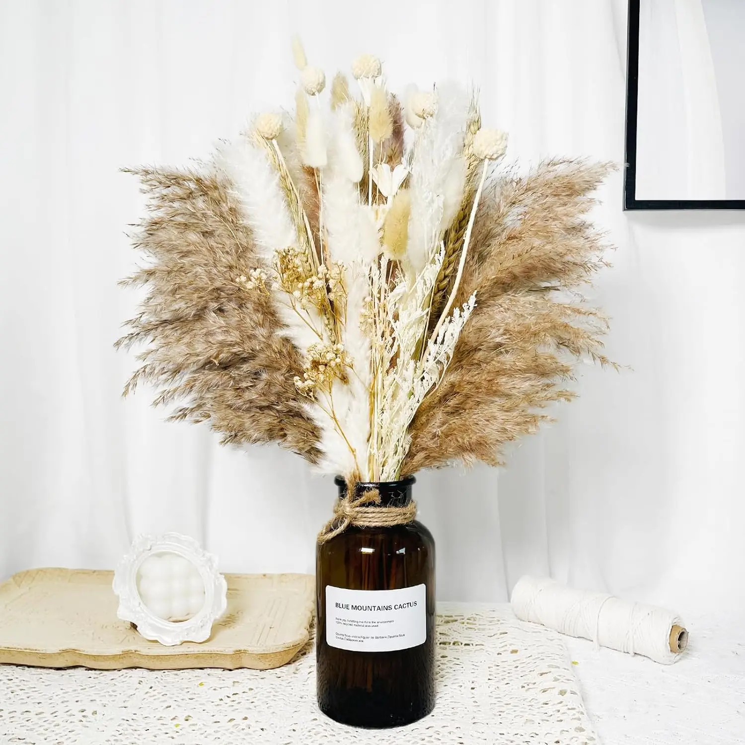 Natural Fluffy Pampas Grass Phragmites Rabbit tail Grass Mix and Match Bouquet Boho Style Wedding Flower Arrangement Decoration
Natural Fluffy Pampas Grass Phragmites Rabbit tail Grass Mix and Match Bouquet Boho Style Wedding Flower Arrangement Decoration