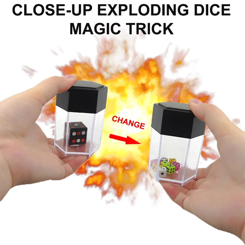 

Explosion Dice Easy Magic Tricks For Kids Prop Novelty Funny Close-up Performance Joke Prank Toy Gifts For Boys Girls Gifts