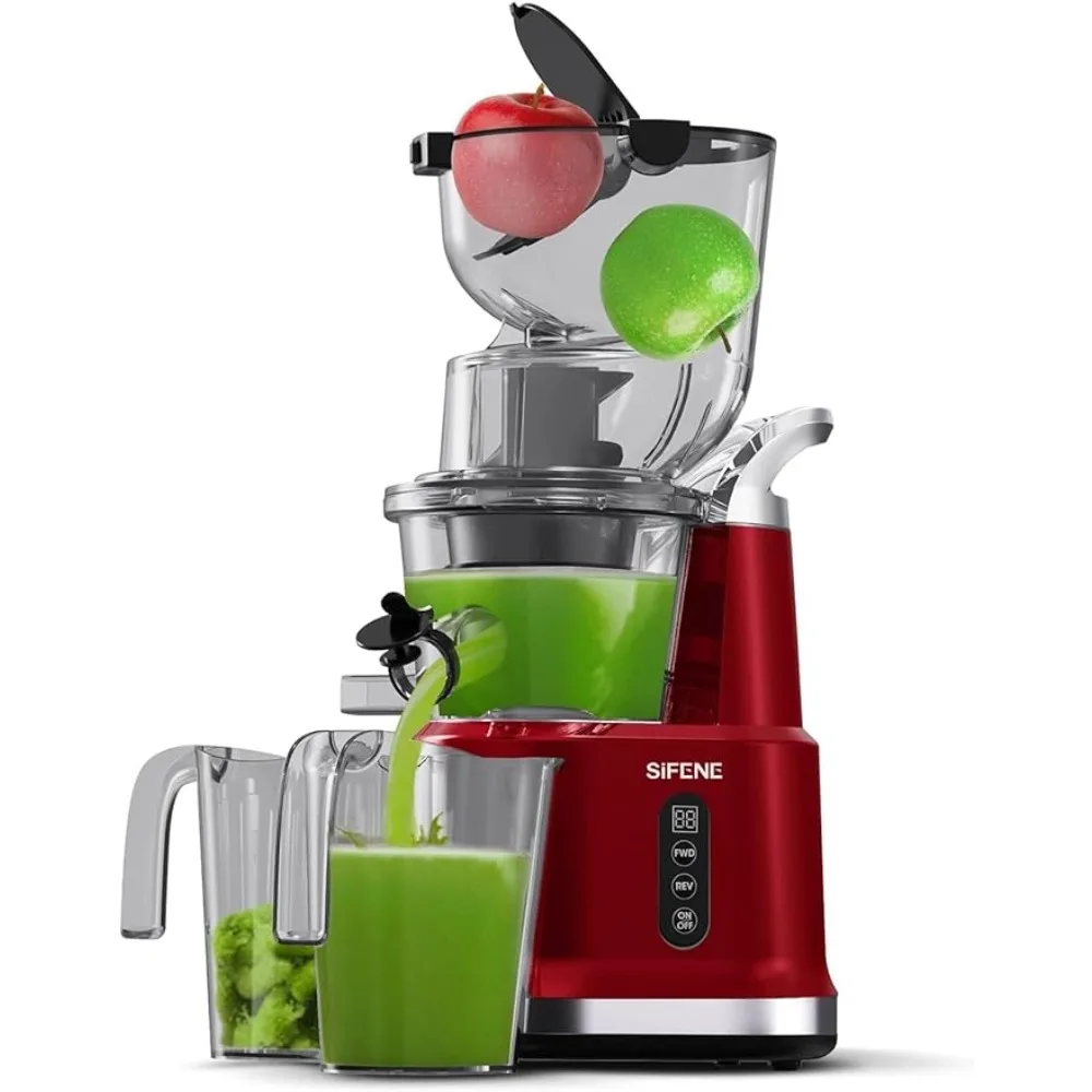 

SiFENE Cold Press Juicer Machines83mm Big Mouth, Whole Slow Masticating Juicer, Juice Extractor Maker Squeezer Fruits , BPA-Free