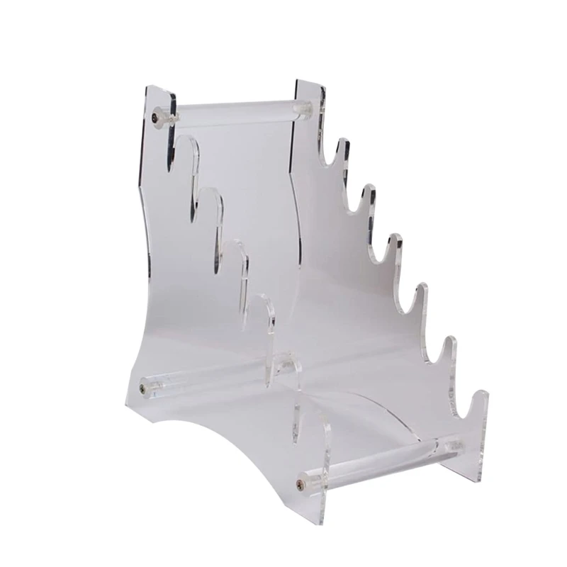 

Knives Display Stand Acrylic Transparent 6 Slots Knife Display Rack Holder Detachable Knives Collectible Dropship