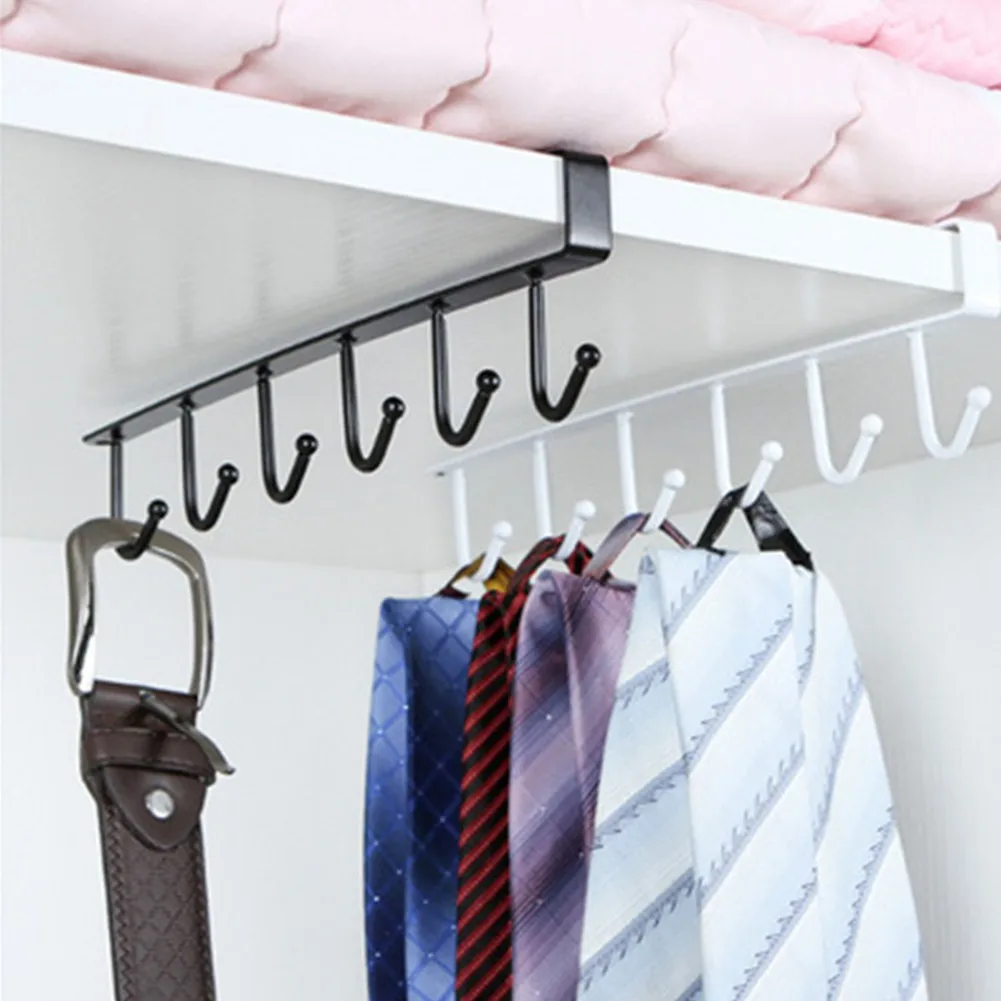 6 Hooks Metal Storage Hook Wardrobe Cabinet Rack Under Cabinet Mug Rack Cup Organizer Punch-free Bathroom Kitchen Storage Shelf
6 Hooks Metal Storage Hook Wardrobe Cabinet Rack Under Cabinet Mug Rack Cup Organizer Punch-free Bathroom Kitchen Storage Shelf