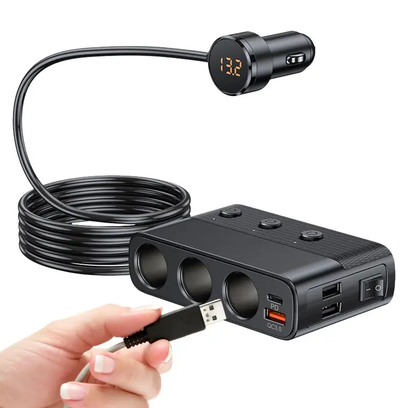 4 в 1, многофункциональный разветвитель зажигалки с 4 USB-портами и дисплеем напряжения
4 в 1, многофункциональный разветвитель зажигалки с 4 USB-портами и дисплеем напряжения