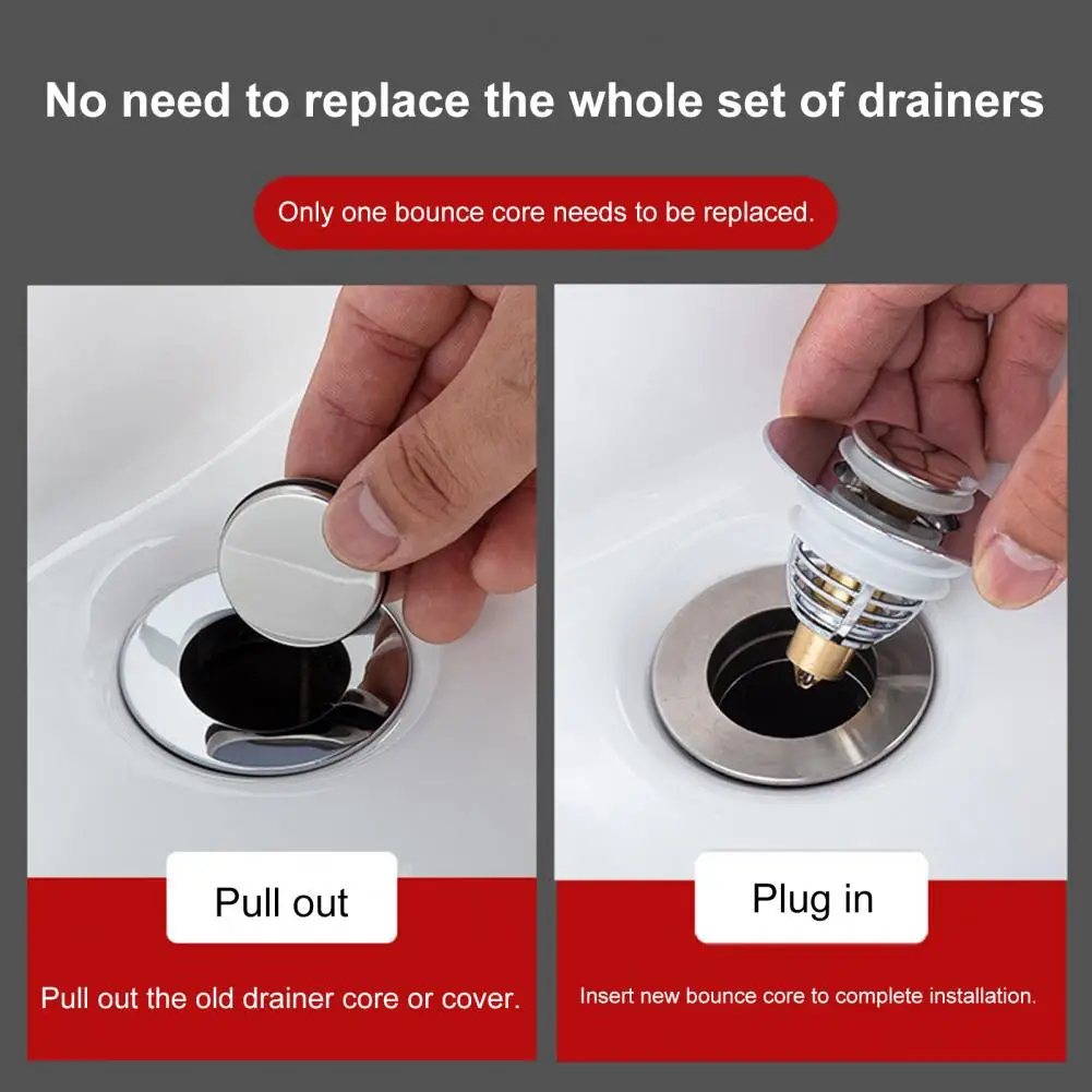 Drain Stopper Universal Stainless Steel Sink Strainer Anti-clogging Filter for Home Bathroom Odor Resistant Drain Cover Standard
Drain Stopper Universal Stainless Steel Sink Strainer Anti-clogging Filter for Home Bathroom Odor Resistant Drain Cover Standard