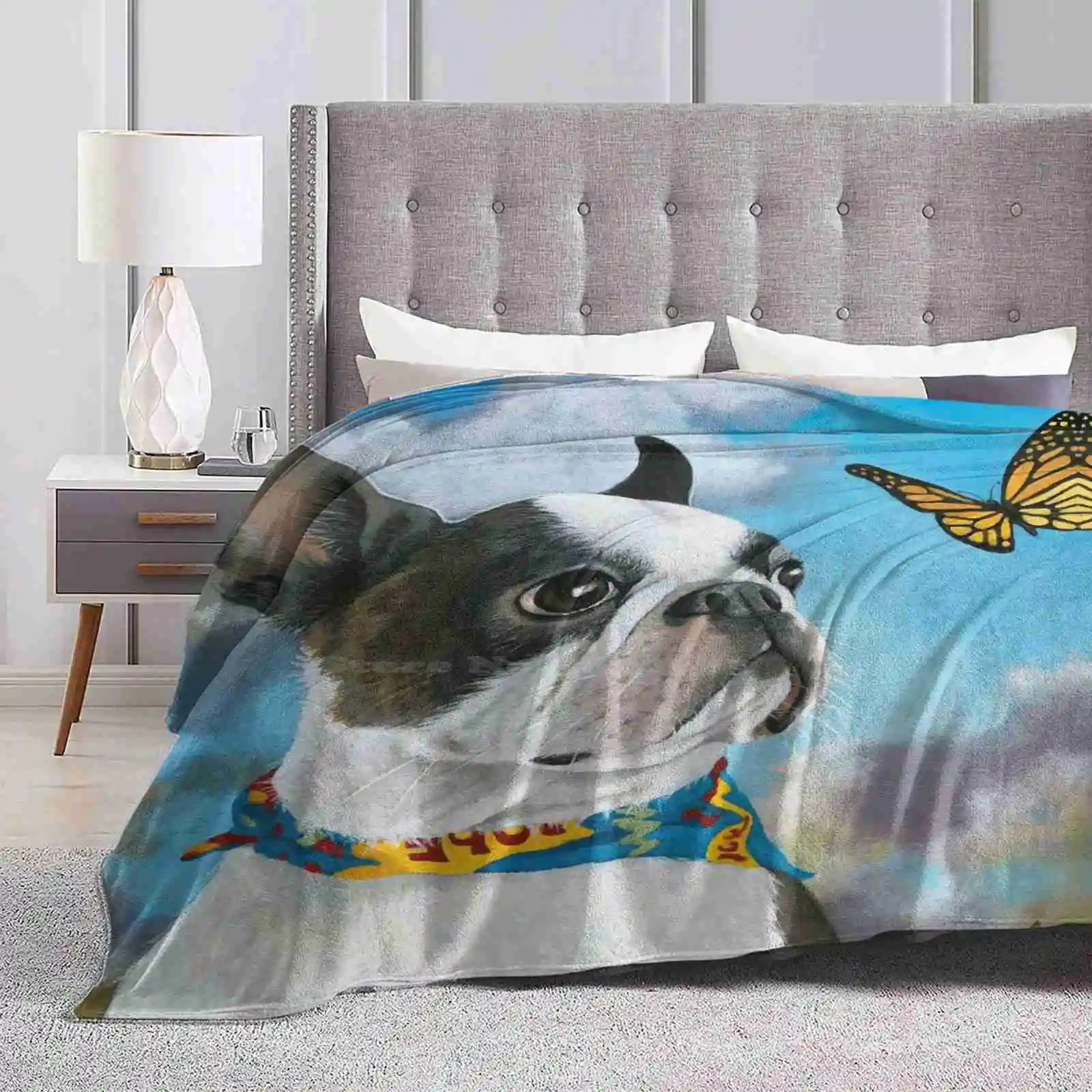 

Животное Оливера-собаки портрет картина маслом мягкая теплая фотография тонкое одеяло портрет собаки оригинальная картина Картина маслом живопись животных