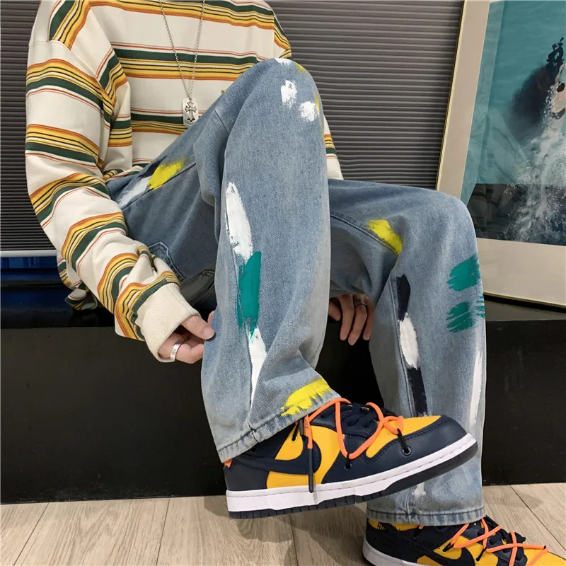 Yem Fashion | Braided Rope Splash-Ink Jeans Men's High Street Ins Trendy Brand Pants Straight Loose-Fitting Wide-Leg Trousers
Yem Fashion | Braided Rope Splash-Ink Jeans Men's High Street Ins Trendy Brand Pants Straight Loose-Fitting Wide-Leg Trousers