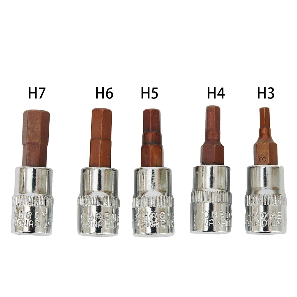 5PCS 1/4" Hex Bit Socket H3 H4 H5 H6 H7 Hex Screw Driver Bits Tools Press Fitting Socket Wrenches Hand Tools
5PCS 1/4" Hex Bit Socket H3 H4 H5 H6 H7 Hex Screw Driver Bits Tools Press Fitting Socket Wrenches Hand Tools