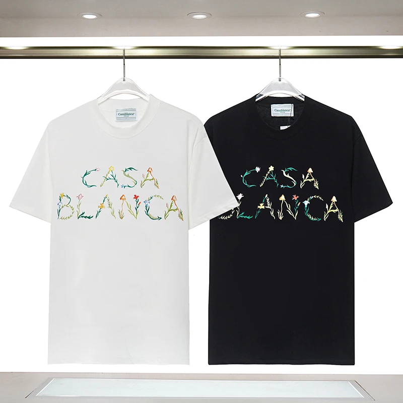 Harajuku 23SS Summer New Casablanca Floral Logo Letter Print T Shirt High Quality Men Women Cotton Casual Fashion Tee
Harajuku 23SS Summer New Casablanca Floral Logo Letter Print T Shirt High Quality Men Women Cotton Casual Fashion Tee