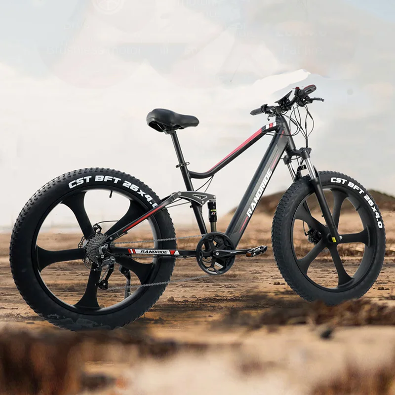 RANDRIDE YX90M Электровелосипед горный полная подвеска shimano 21 скорость Электро фэтбайк 1000 вт с интегрированным колесом
RANDRIDE YX90M Электровелосипед горный полная подвеска shimano 21 скорость Электро фэтбайк 1000 вт с интегрированным колесом