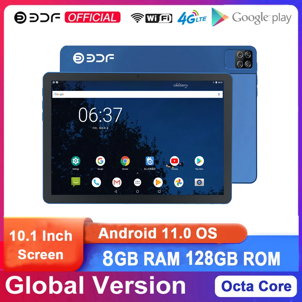 BDF 2023 New 10.1 Inch Tablet Pc IPS 8GB RAM 128GB ROM Octa Core 4G LTE Network Calls Bluetooth WiFi GPS Pro Tablet Android 11.0
BDF 2023 New 10.1 Inch Tablet Pc IPS 8GB RAM 128GB ROM Octa Core 4G LTE Network Calls Bluetooth WiFi GPS Pro Tablet Android 11.0